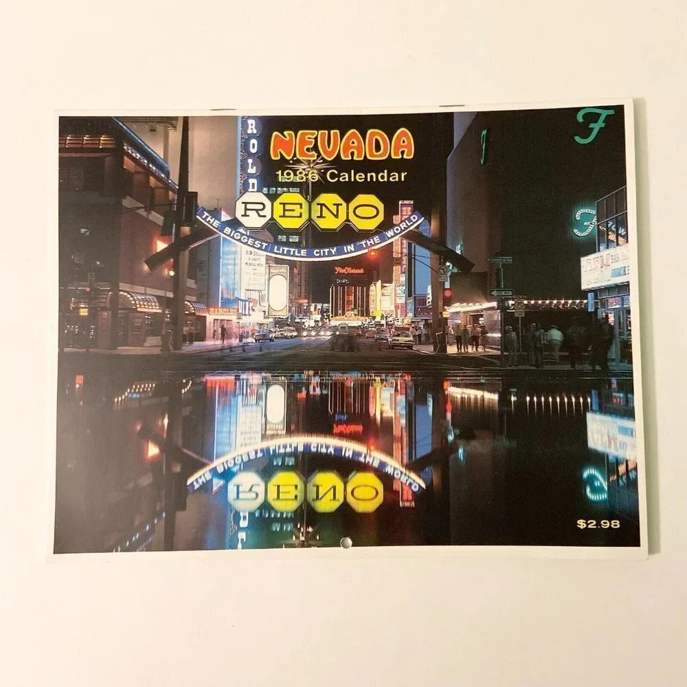 Vintage 1986 Nevada Reno Calendar Souvenir Booklet